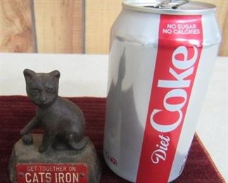 Unusual Cast Iron Cat - Get Together On Cats Iron
