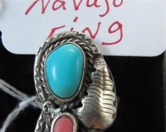 Sterling & Turquoise Navajo Ring