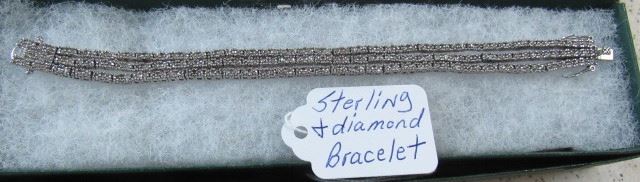 Sterling & Diamond Bracelet