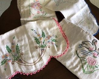 Embroidered and Needlecraft linens.