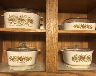 Corning Ware Spice of Life La Marjolaine Dishes with Lids