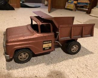 Vintage toy dump truck.