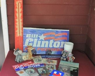 Various prices for political items. Vtg. Sparklers have 3 inside unused 