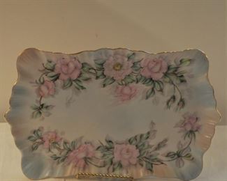 Porcelain rose dresser tray, $22.00