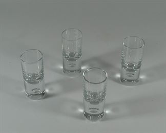 4 vintage Kosta Boda shot glasses. No chips or cracks. $35.