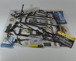 Lot of iron hooks and misc. hardware: $20