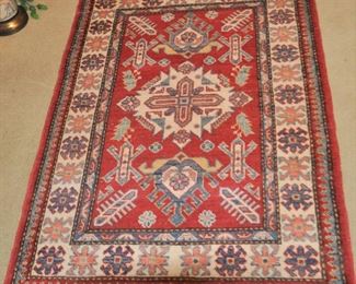 Nice small wool rug. Clean, colors accurate! $200.00