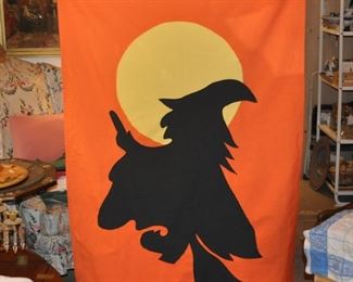 Halloween flag 4' aprox, $18.00