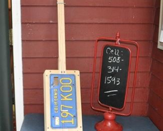 Half finished cigar box guitar, CA plate. Good summer project... $25.00