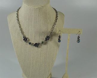 Necklace and pierced earring set by Patricia Locke: $30