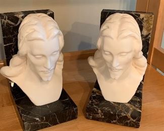 French Marble Bookends