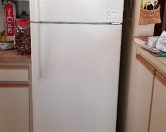 New GE refrigerator; cream color