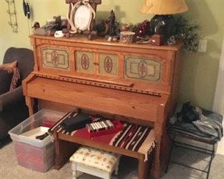 Vintage Baldwin upright player piano.