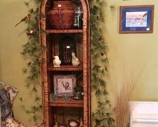Very Nice Round top Wicker shelf