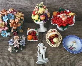 Ceramics for sale.  Some Italian, some Japanese Porcelain.