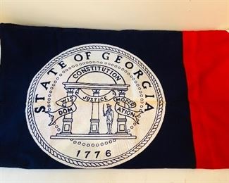 State of Ga flag used from7/1/1956 to 5/5/2003. Measures 3 feet by 4.5 feet