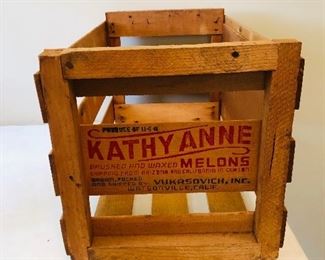 Vintage melon crate