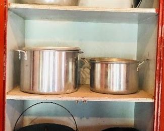 Large cooking pots