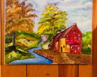 Acrylic country scene