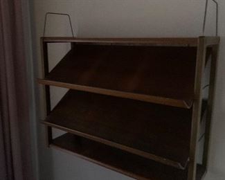 Swedish wall hanging book shelf unit, part of set of 2 $2000