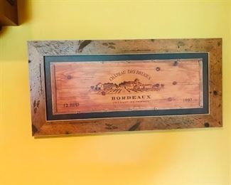 Bordeaux wooden wall art