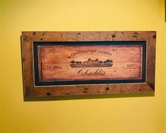 Chablis wooden wall art 
