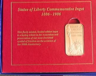 Statue of Liberty Commemorative Ingot