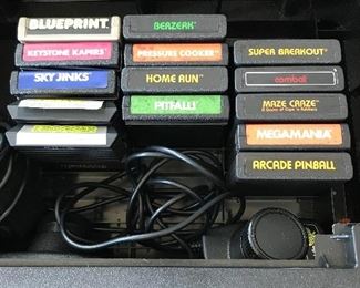 Atari 2600 with games