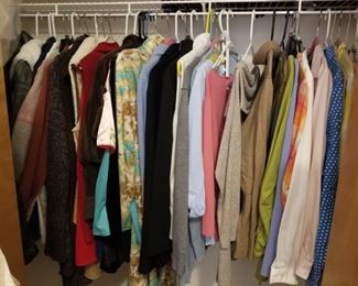 Beautiful selection of Ladies Clothing/accessories. Tops size Large and pants mostly Large/size 14.