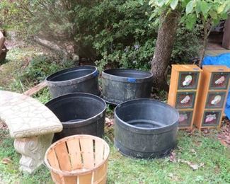 FOATING ISLAND PLANTERS.  55 GAL DRUM SIZE.