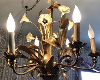 Gold floral chandelier 