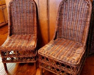 Beautiful pair of vintage wicker chairs