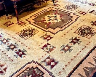 beautiful room sized rugs throughout the estate 