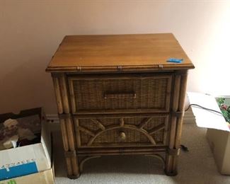Bamboo/Rattan night stand table. Smaller of the two.