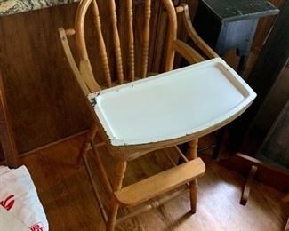Antique high-chair