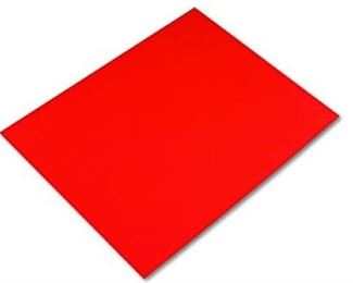 Pacon Peacock 100% Recycled Railroad Board, 22 x 28 Inches, 4-Ply, Red, Carton of 25 Sheets (5475-1)
