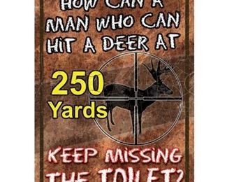 River's Edge How Can A Man Tin Sign, 12" x 17"