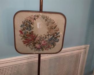 Victorian fire screen