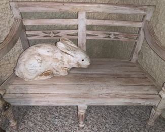Child size wooden bench