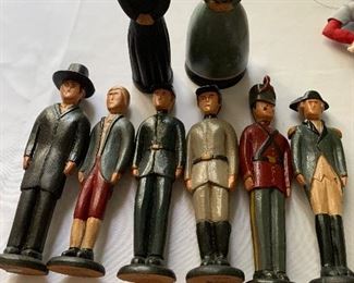 Wooden Revolutionary War and Civil War figures