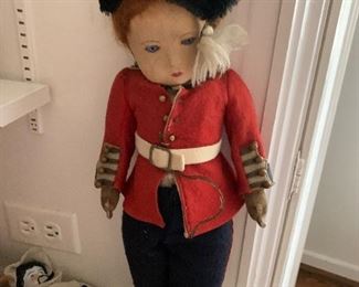 Large felt soldier doll