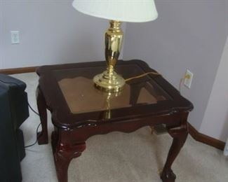 End table with claw feet