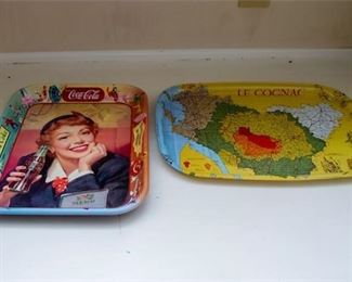 4. Two Decorative Advertising Trays