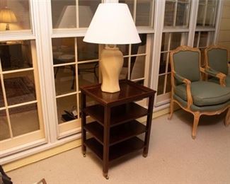 32. Table Lamp and Three TierStand