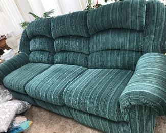 Dual reclining sofa and matching recliner ! Smoke free and animal free home.  Like new condition ! Sofa measures approx. 8' long.  Buy it before the sale ! $450 !