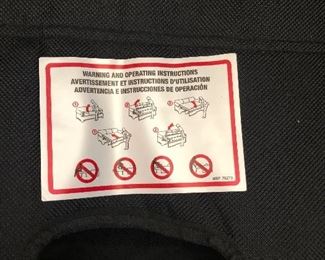 Sleeper Sofa Instruction label