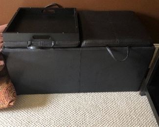Storage chest with reversible top