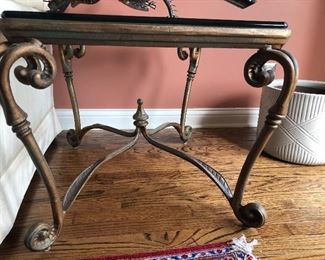 Wrought Iron Table with Glass Top
