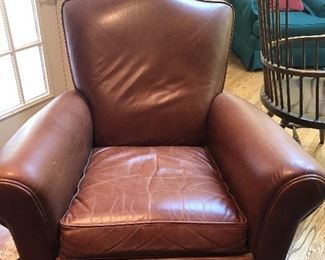 Leather Chair with Matching Ottoman Room And Board