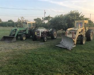 3 working tractors